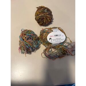 Trendsetter Yarns Cin Cin 1817‎ Multi Color Ribbon Yarn Made in Italy Lot of 3